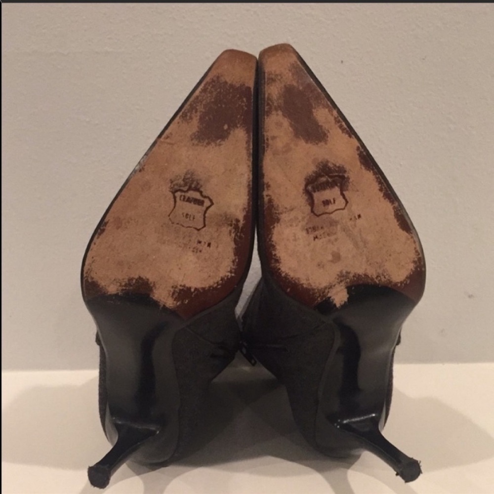 Stuart Weitzman Bootie Gray Pointed Toe Size 8 W - image 7